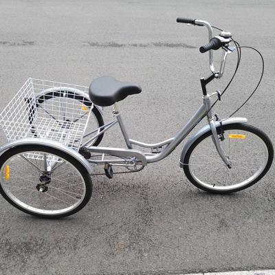 China Tricycle For Buying Best Selling Adult Tricycle 2 Rear Two Wheel 24 Inch Gear Speed ​​Folding Low MOQ Cargo Bike for sale