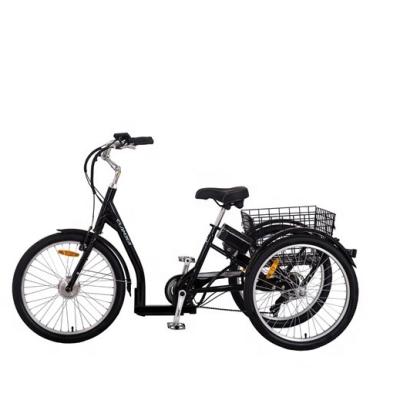 China Street Shop GW 7019E Pedal Bike 3 Wheels Cargo Trike Cargo Bicycle with 7 Speed ​​24 Inch Women Aluminum Alloy Steel Street for sale