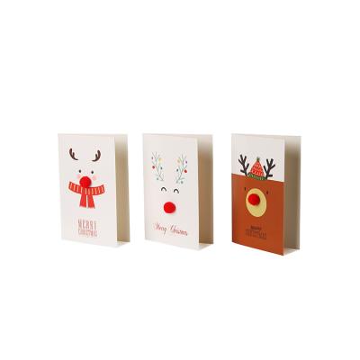 China China Festival Gift Colorful Paper Greeting Card Personalized Cartoon Merry Christmas Cards for sale