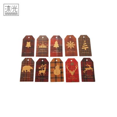 China Factory Direct Cheap Custom Printing Christmas Craft Gift Wrapping Paper Christmas Decoration Gift Tag Christamas Hang Tags for sale