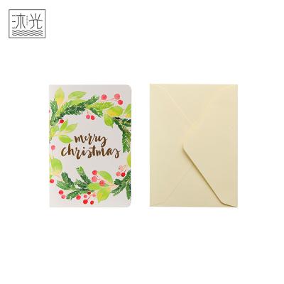 China China Factory Wholesale Custom Best Printing Withes Christmas Greeting Card And Envelope for sale