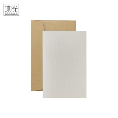 China China factory direct white special paper blank embossed love greeting cards for sale