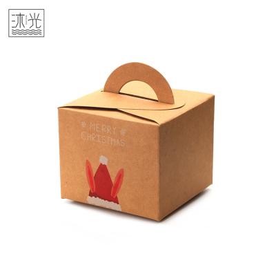 China Cartoon Style Recyclable Custom Gift Packing Brown Kraft Paper Christmas Boxes for sale