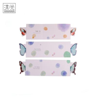 China For All Occasions Stock Custom Product Design Butterfly Folding Paper Thank You Greeting Cards for sale