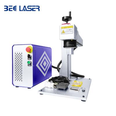 China Air-cooled portable 3D manual adjust focus fiber color laser printer registration machine to color logo marking on stainless steel for sale