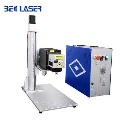 China BEC Air Cooled Dynamic 3D Laser 30W 50W 80W 100W 3D Fiber Laser Marking Machine For Metal Engraving On Curved Surface Buddha Engraving for sale