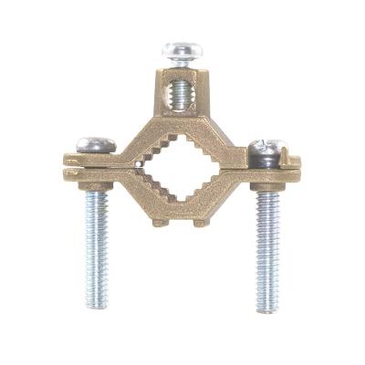 China PS20195 Metal Bronze Material Grounding Clamp With Nickel Plated Steel Screws for sale