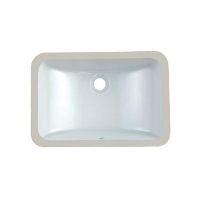 China Sustainable Rectangular Shape UK1812 Undermount Ceramic Hand Wash Basin for sale