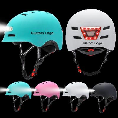 China ABS+PC 2022 Kuyou Wireless Remote Control LED Light Up Cycling Helmet for sale