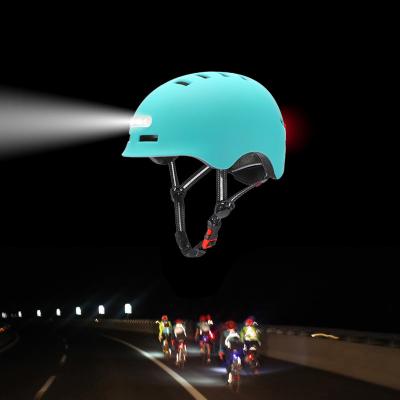 China ABS+PC 2022 LED Scooter Smart Flash Riding Helmet With Light For Electric Scooter And Other Bike Bicycle Or Motorcycle Accessories for sale