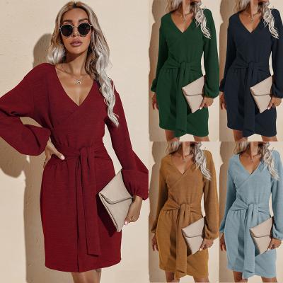 China Breathable Drop Casual Office Dresses Elegant Women Formal Dresses Women Sweater Dress Women Clothing for sale