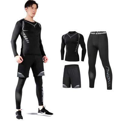 China Autumn Quick-Drying Outfit Morning Running Clothes Men's Running Clothes Elastic Running Fitness Breathable Sports High Tight for sale