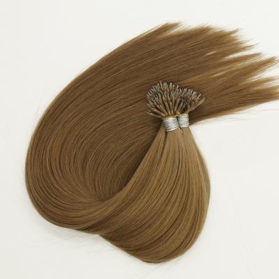 China Double Drawn Virgin Ring Human Hair Extensions Nano Double strand Remy Russian Nano Keratin Hair Extension Pure Natural Hair Extension for sale