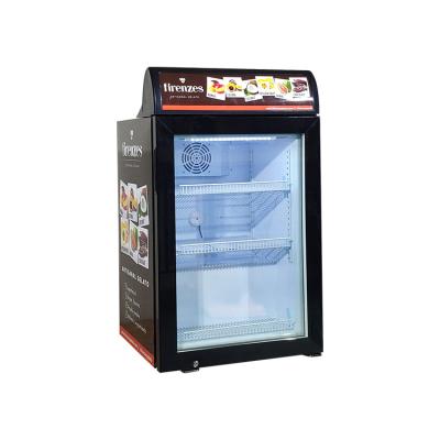 China MEISDA 98liters Single-Temperature Countertop Popsicles Display Freezer With Glass Door for sale