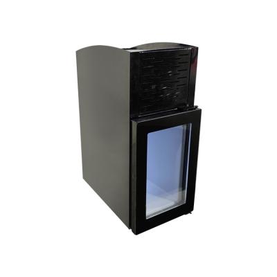 China Single-Temperature 2021 the best mini counter topmilk 8L cooler small milk fridge with holes connecting for sale