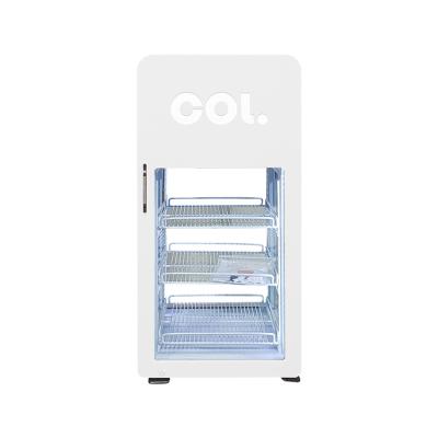 China 2020 New Single-Temperature Design Countertop 68L Display Cooler With Two Glass Door for sale