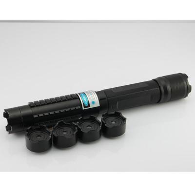 China 445nm 1000mw blue laser pointer flashlight with rechargeable battery and goggles for sale