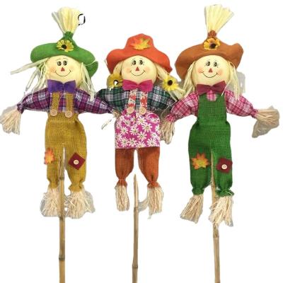 China Festival Halloween Decoration Big And Small Scarecrow Cartoon Cute Props Ghost Festival Party Scarecrow for sale