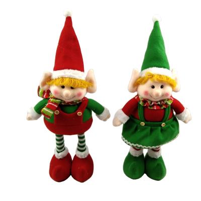 China 2020 New Design Lovely Christmas Elf Standing Boy and Girl for Christmas Decoration for sale