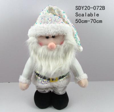 China Tenant 2021 Newly Designed Christmas Products, Christmas Santa Claus Retractable Standing Gift Of The Latest Sequined Cloth for sale