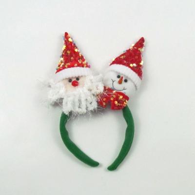 China Cute Christmas Cartoon Cloth Headband Party Decoration Big Deer Xmas Ornament Christmast Horn Elf Hairpin Leg Hairpin for sale