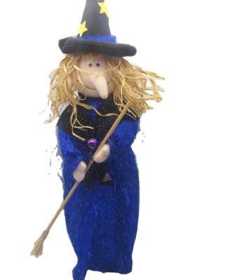 China Halloween Ornament Wholesale Standing Witches With Hat And Broom On Party Indoor And Outdoor Halloween Decorations For Halloween Supplies for sale