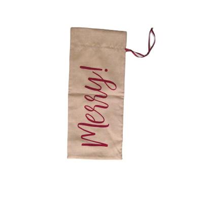 China Christmas Decoration Supplies One Bottle Two Bottle Wine Carry Bags Non Woven Reusable Non Woven Bag for sale