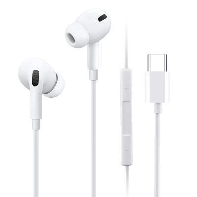 China 2021 In-ear Sound Canceling Sport Bass Earphones Wired Headphones Stereo With MIC Microphone Type-c Earphones for sale