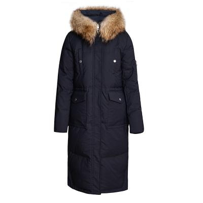 China Fashion Ladies Extra Long Women's Winter Waterproof Down Jacket Coat for sale