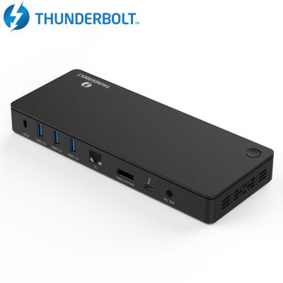 Cina Dual Video Thunderbolt 3 Portable 4K Docking Station With Power Supply WS-UTD01 in vendita