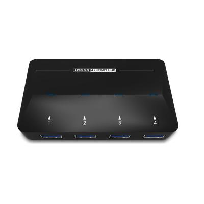 China USB3.0 4-Port Computer Hub with Extra Quick Charging Port and Power Adapter zu verkaufen