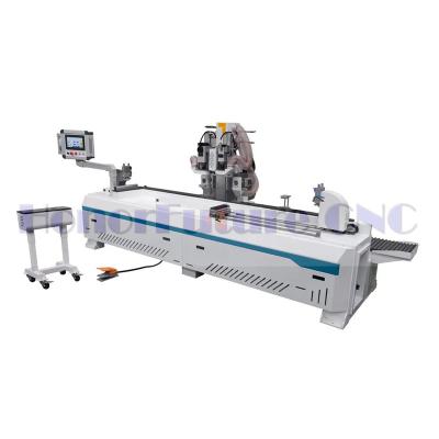 China Honorfuture HFC2800 CNC Door Design Optional Wooden Lock Hole Making Machine Production Line for sale