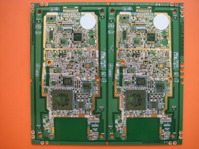 China Ultra densa HDI placa de circuito con 0,15 mm de ancho de línea de agujero mínimo distancia de línea 2 Mil goldenfinger 150U