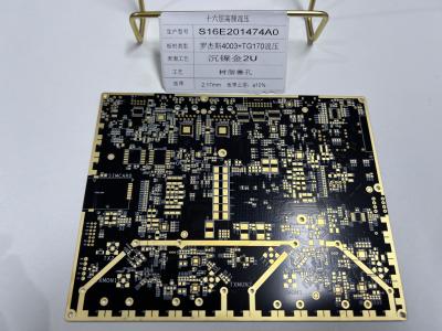 중국 골드핑거 로저스 PCB 보드 16 층 100% 전기 테스트 통과 VIPPO 로저스 + FR4 혼합 판매용