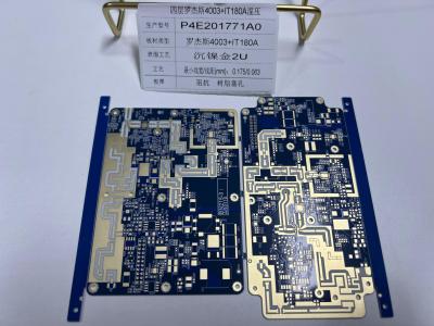 China Hochfrequenz-Rogers-Boards PCB 1,6 mm Dielektrische 4 Schichten R4003+IT180 Mischung zu verkaufen