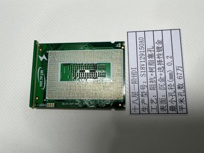 China 18 capas de alta densidad Interconector de alta velocidad placa de PCB dentro de 10 1 relación de aspecto vipppo ENIG + flash Oro en venta