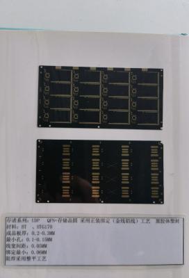 Cina Maschera di saldatura nera rigida a 2 strati PCB 0.1mm Trace Spacing IC Substrati scheda SD senza materiali BT in vendita