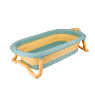 China Plastic PP+TPE 2022 Baby Bath Tub Baby Bathtub Set Foldable Baby for sale