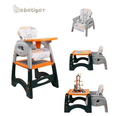 China 2022 Unique Adjustable Sizes Modern Learning 3 in 1 Plastic Baby Toddler Kids Booster Dining Eating Feeding Chair for sale