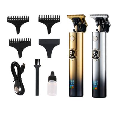 China Rechargeable Electric Barber Cordless Silent Waterproof Hairdresser Outdoor T Head Set Men's Small Clipper for sale