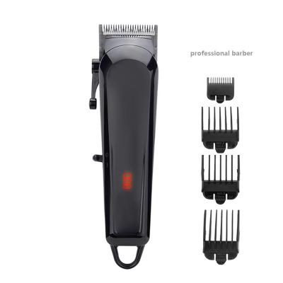 China New Barber Men Machine LED Digital Display Outdoor Professional Rechargeable Cordless Electric Hair Clippers Clippers for sale