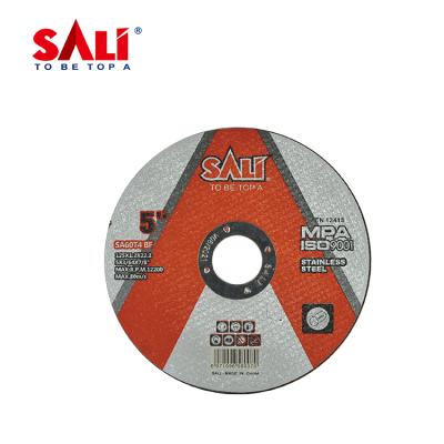 중국 Single Aluminum Oxide SALI 125x1.6x22.2mm Inox Carved Wheel With ISO9001 MPA EN12413 Certificate 판매용