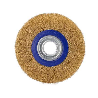 中国 Long Life Low Cost Flat Wheel Crimped Wire Brush Circular Wire Cleaning Steel Wire Wheel Flat Brush 販売のため