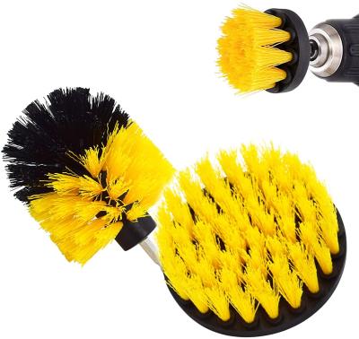 China ZHENDA Viable Powered Equipment 3PC Drill Cleaning Scrubbing Brush For Car Household Polishing Cleaning for sale