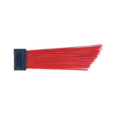 China Building Material Shops 74*24*290mm Steel Wire Red Mixed PP Road Sweeper Cleaning Brush for sale