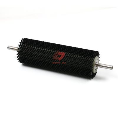 China Zhenda Black Industrial Nylon Roller Polishing and Cleaning Brush for Industrial Barb Removal for sale