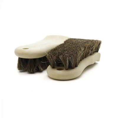 China Household Cleaning ZHENDA Build Quality Leather Rugged Brush With Soft Horse Hair for sale