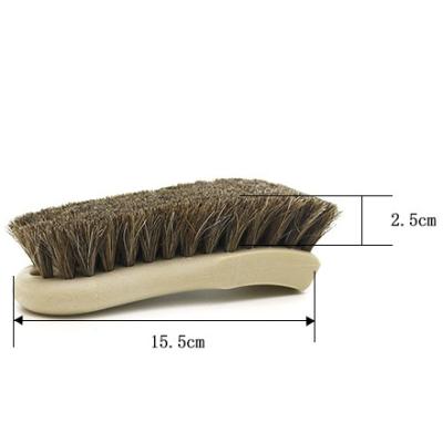 China Household Factory Wholesale Premium Horse Hair Leather Cleaning Brush For Car Detailing Scrub for sale