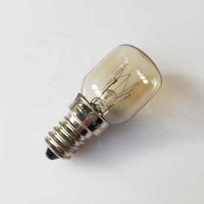 China Brass E14 25w UK Heat Resistant T25 300 Degree Oven Light Bulb for sale