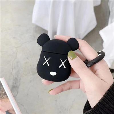 China Security China Portable Fashion Hot Selling Black Bear Shape Mobile Earphone Shell for sale